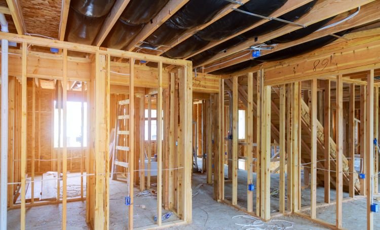 New stud walls in a fix and flip preperty - ECF