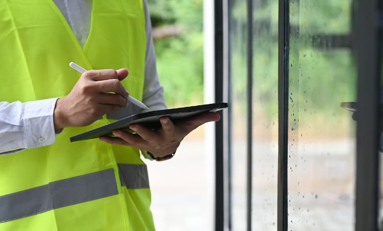 A property inspector inspecting a potential rental property - ECF