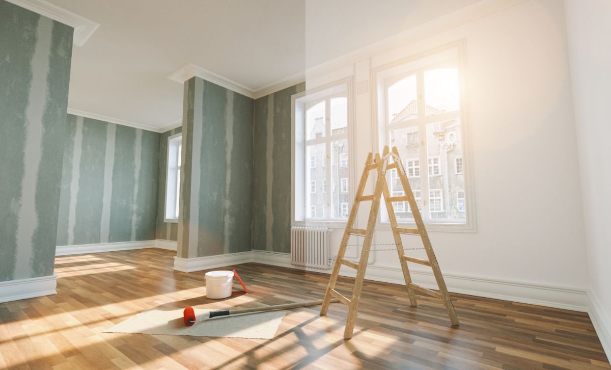 A fix and flip property being painted - Express Capital Financing