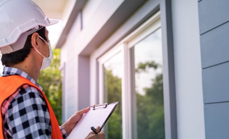 man evaluating a house - fix and flip property