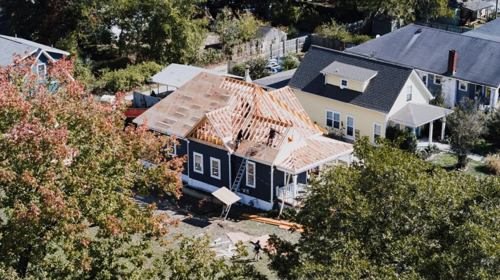 A bird's-eye look at a fix and flip property in a quiet suburb - Express Capital Financing