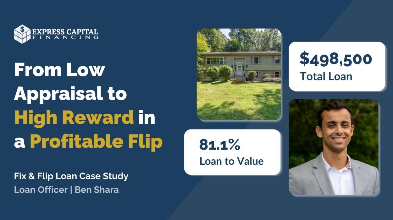 From Low Appraisal to High Reward in a Profitable Flip - case study summary graphic